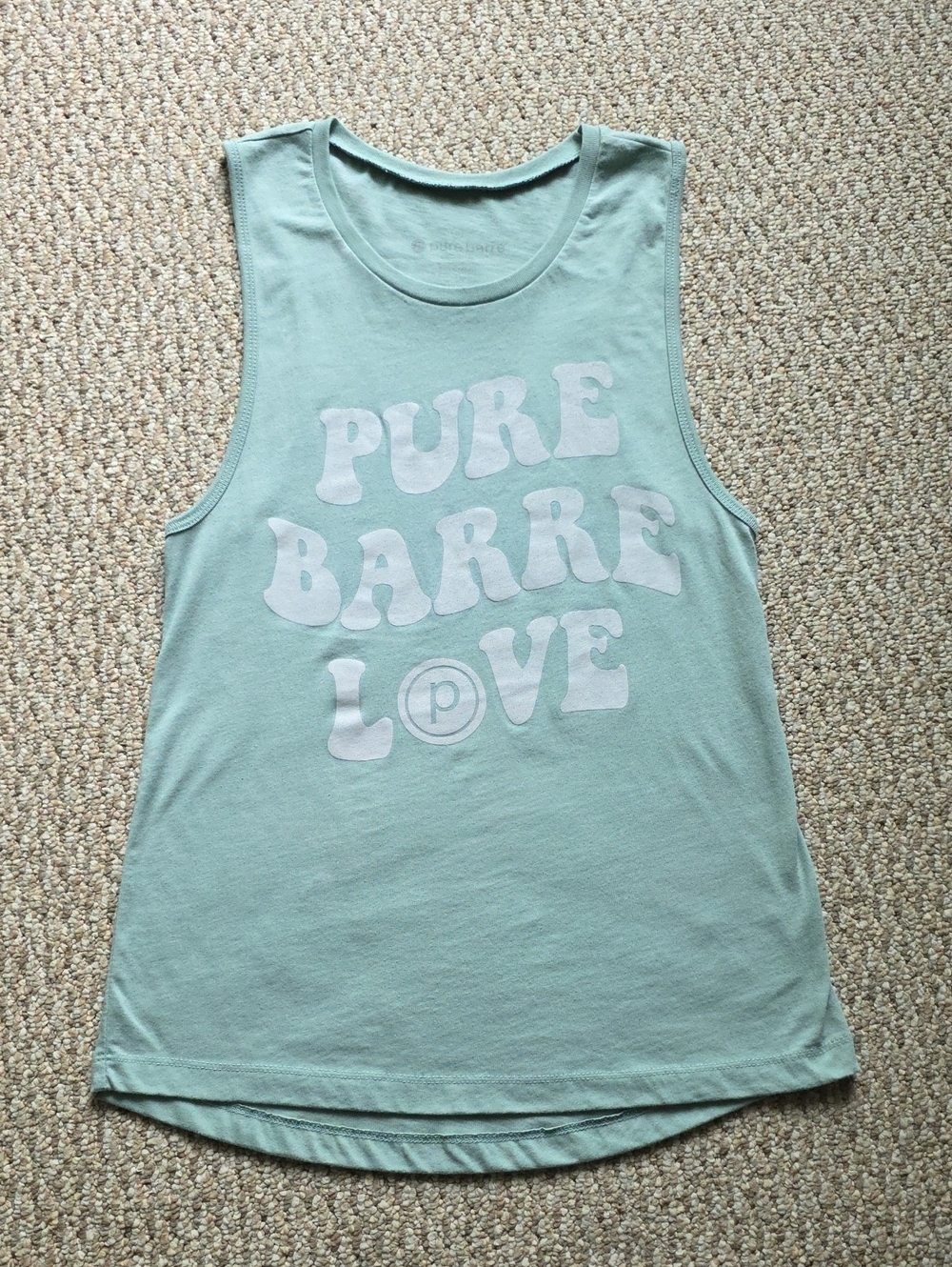 Pure Barre Mint Green Sleeveless Graphic Tank